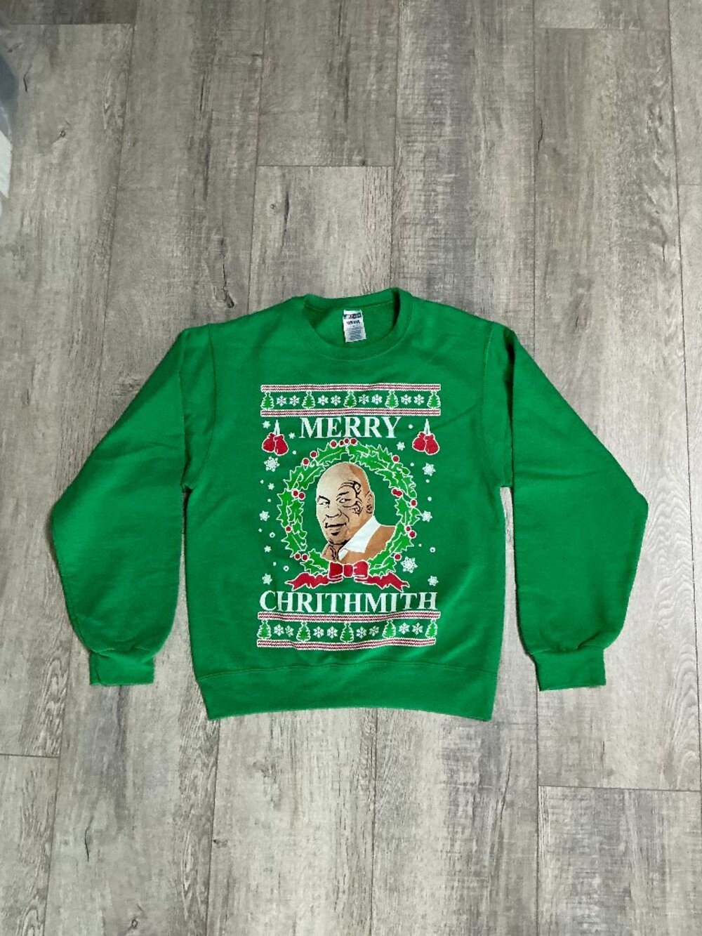 Merry Chrithmith Mike Tyson Ugly Christmas Sweatshirt Size Small